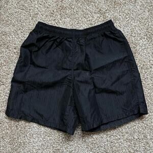 Black striped Stussy Swim Suit Bathing Suit Trunks Shorts